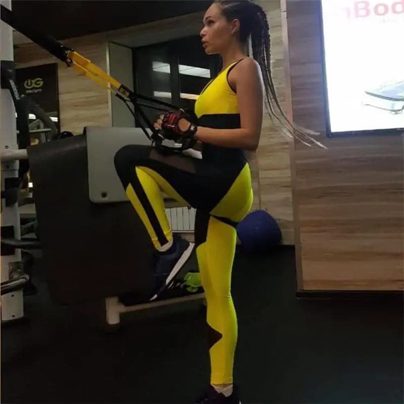 Combinaison workout jaune