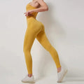 Legging femme push up - jaune / S