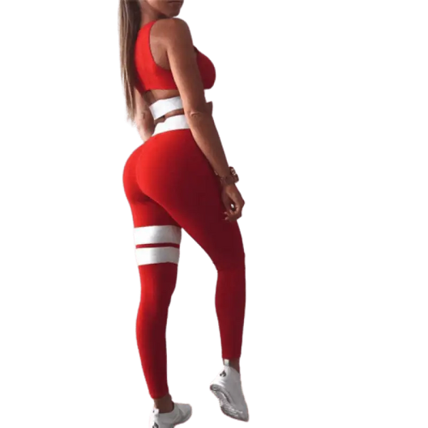 Ensemble fitness rouge - legging