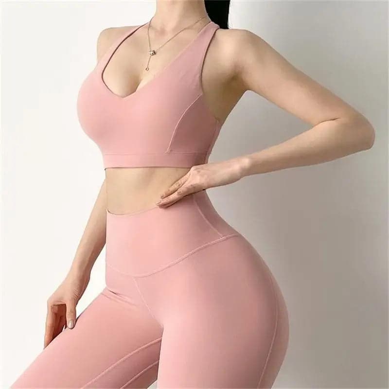 Soft Nylon Shockproof Sports Bra For Women Running Fitness Tops Sexy Gym Workout Bra Outdoor Training Vest