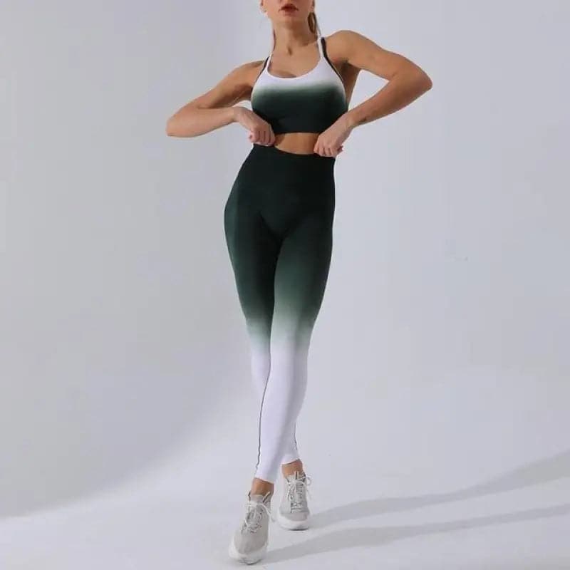 Legging fitness taille haute - Vert / S