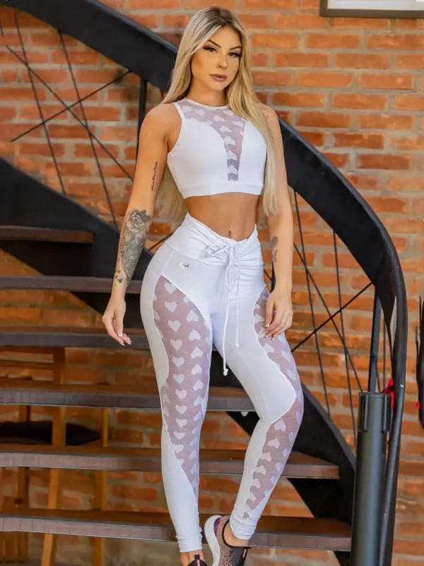 Legging sport blanc - S