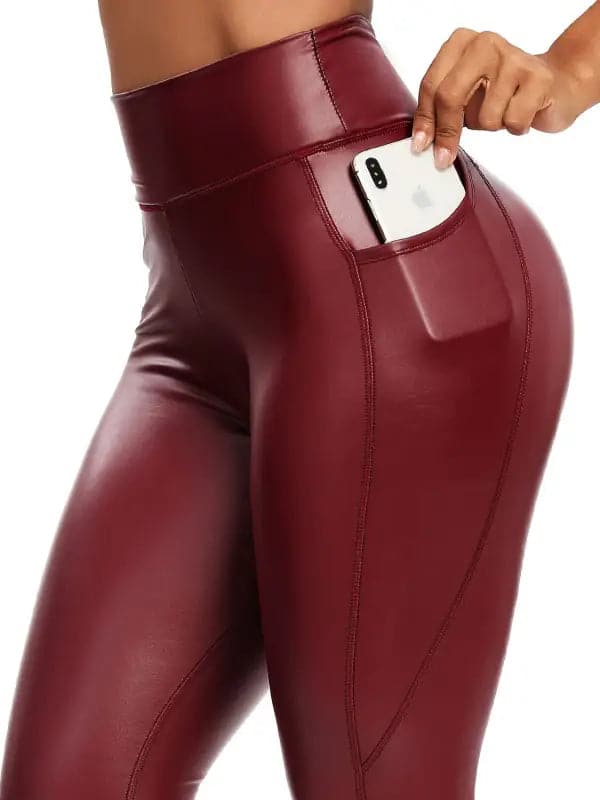 Pantalon cuir rouge - S legging