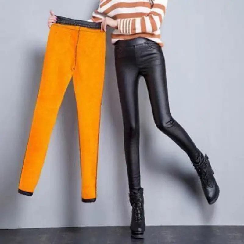 Pantalon legging cuir hiver - 5 / S