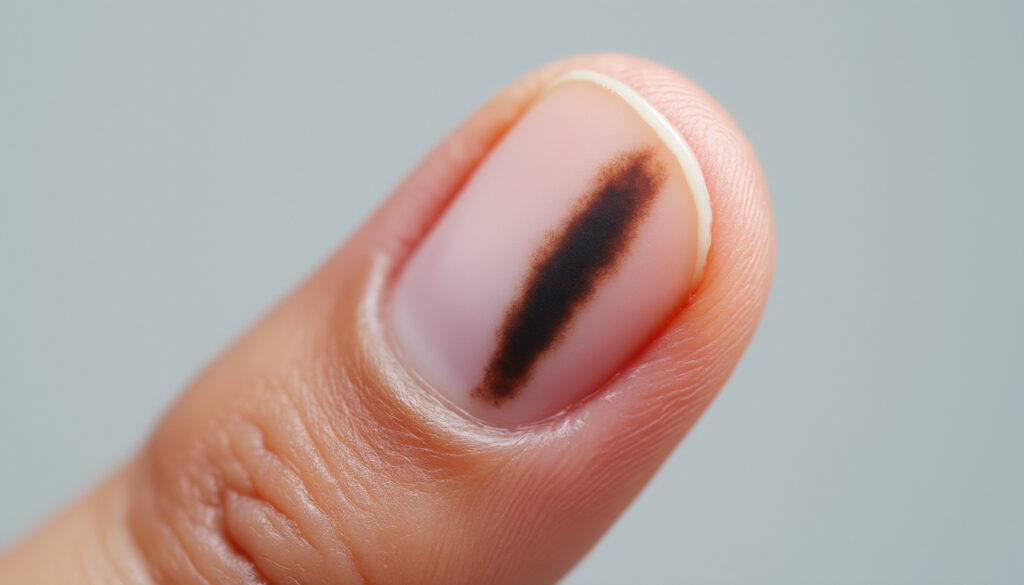 découvrez les signes d’un mélanome de l’ongle à ne pas ignorer : bande pigmentée, changement d’aspect ou tache persistante, et quand consulter.